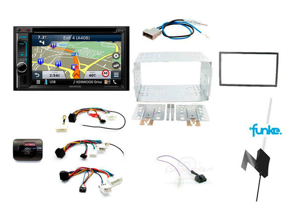 Kenwood DNX5190DAB komplett pakke Nissan Qashqai (2007 - 2013)